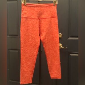 Orange Capri yoga pants